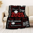 thumbnail image 4 of Graduation Soft Throw Blanket 2025, Birthday High School College Graduation Gifts for Daughter Son from Mom Dad, Class of 2025 Graduation Blanket Gifts for Him Her, 4 of 5