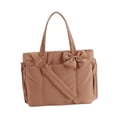 thumbnail image 4 of Bolso tote, bolso de fin de semana de moda y bolso cruzado resistente al desgaste con lazo para vacaciones Camello, 4 of 9