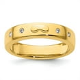 thumbnail image 1 of Diamond2Deal 14k Yellow Gold Infinity Diamond Men's Complete Wedding Band Size- 10, 1 of 1