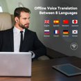thumbnail image 2 of Auriculares de traducción ANFIER M3 Offline AI 74 idiomas negros, 2 of 7