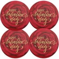 thumbnail image 3 of Happy Valentine's Day Red Rose Flower Round Place Mats Set of 6, Heat Stain Insulation Table Mats Non-Slip Grid Woven Placemats 15.4 Inch for Kitchen Dining Table Holiday, 3 of 7
