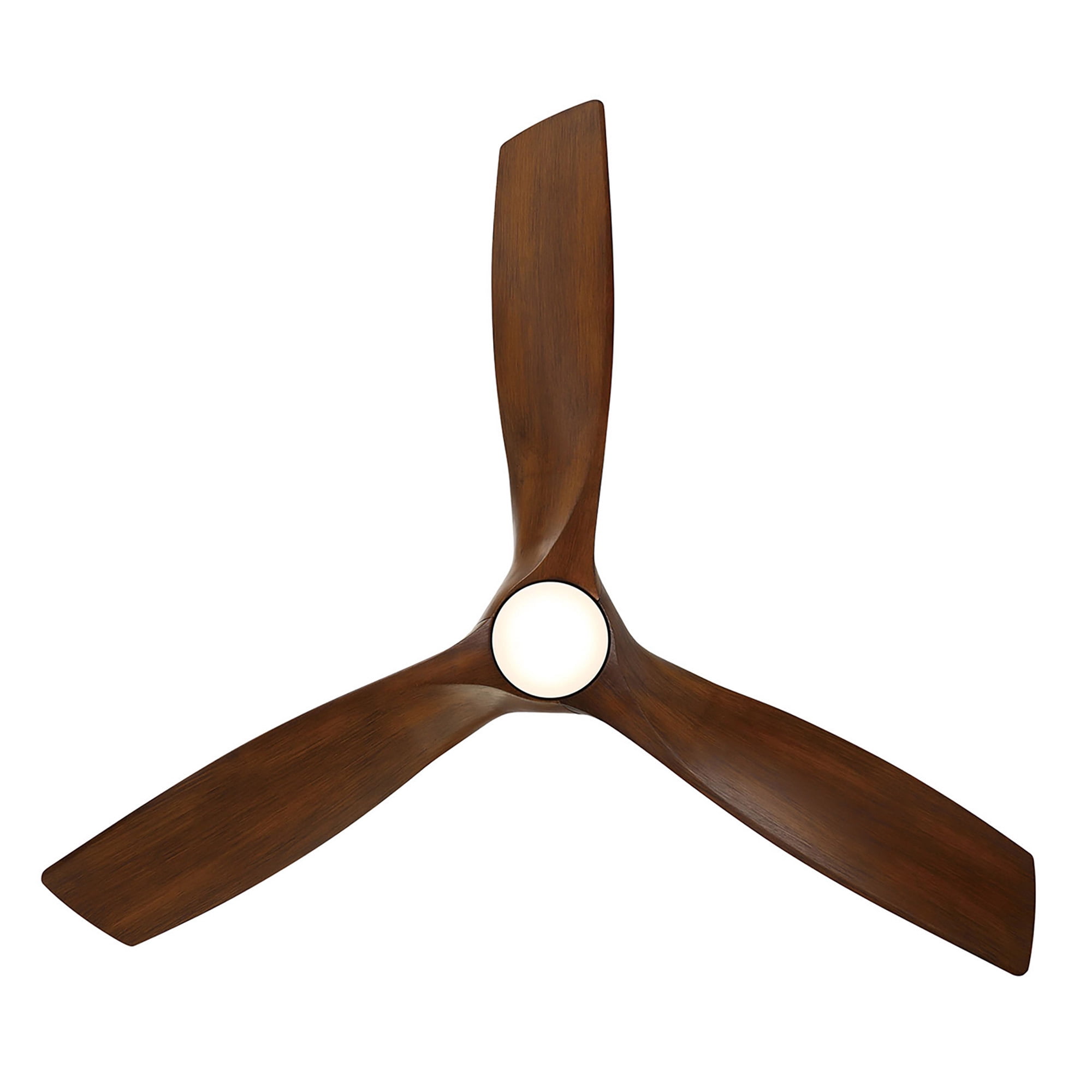 Zephyr 62" Matte Black/Distressed Koa Dimmable LED Smart Ceiling Fan with Remote Control