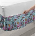 thumbnail image 2 of Underwater Bed Skirt, Fish Aquatic Animals Jellyfish Starfish Sea Creatures Pattern, Elastic Bedskirt Dust Ruffle Wrap Around for Bedding Decor, 4 Sizes, Pale Sky Blue Multicolor, by Ambesonne, 2 of 2