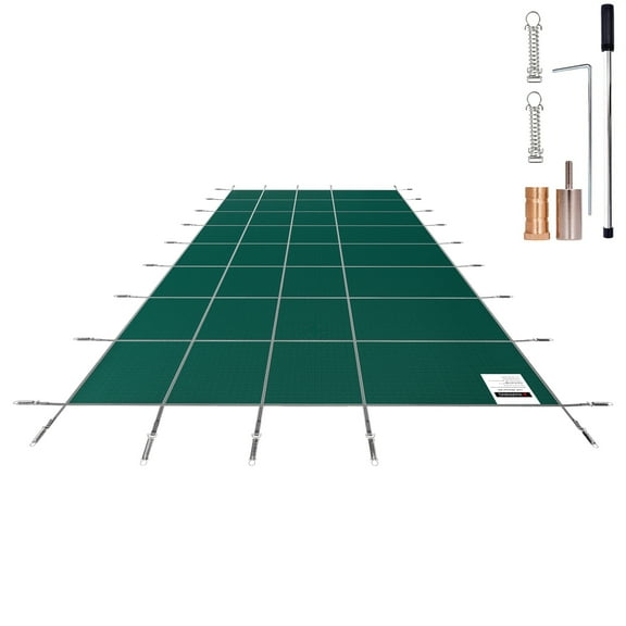 KFFKFF Pool Safety Cover Fits 16x30ft Rectangle Inground Pools Safety Pool Cover