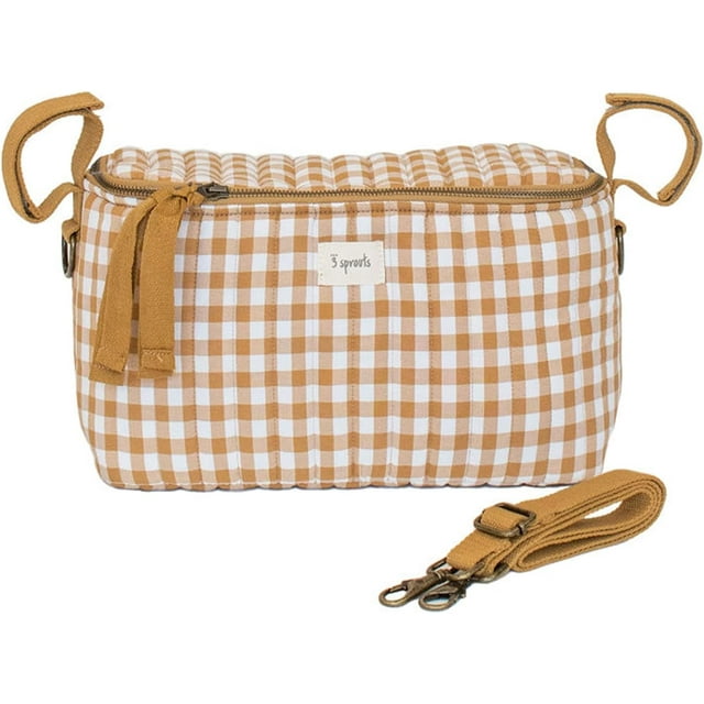 3 Sprouts Organisateur Universel Matelassé pour Poussette avec 2 Porte-Gobelets et Bandoulière Ajustable