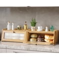 thumbnail image 2 of Wilk Wooden Bread Box for Kitchen Counter-Large Capacity Bread Storage Container Bread Holder, 2 of 7