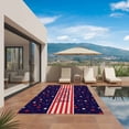 thumbnail image 3 of American Flag Outdoor Rug for Patio/Deck/Porch, Non-Slip Large Area Rug 3 x 5 Ft, Independence Day Red Blue Star Striped Indoor Outdoor Rugs Washable Area Rugs, Reversible Camping Rug Carpet Runner, 3 of 8
