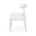 thumbnail image 3 of GDF Studio Covey Mid Century Modern Fabric Upholstered Wood Dining Chairs, Set of 2, Off White Linen and Bleached Wood, 3 of 8
