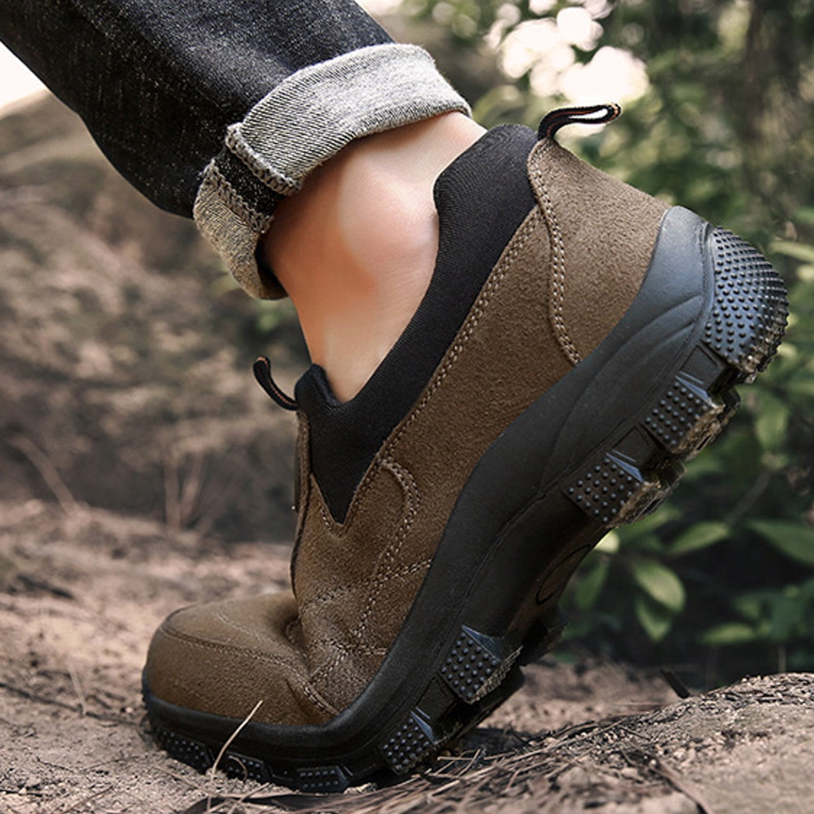 YLYL Men's Orthopedic Sneakers Non-Slip Lightweight Casual Slip-On Outdoor Hiking Walking Shoes