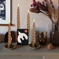 thumbnail image 4 of 7.3 Inches Spiral Taper Candles Colorful Twisted Candle Dripless Long Candles, Handmade Candlesticks for Wedding Dinner Decor, Set of 4, 4 of 6