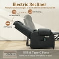thumbnail image 5 of Korser Power Small Recliner Chair for Small Spaces with Wheels and USB Ports for Living Room,Dark Gray, 5 of 8