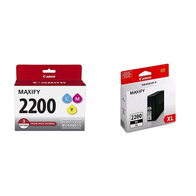 Tanque de tinta Canon PGI-2200, paquete múltiple de 3 colores, PGI-2200XL, pigmento negro