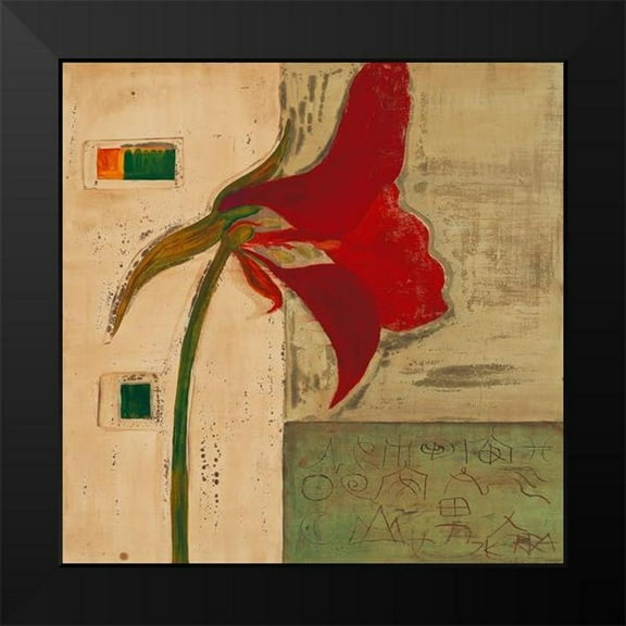 Richter-Armgart, Rose 12x12 Black Modern Framed Museum Art Print Titled - Blutenanatomie: Kapuziner Kresse