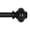 BLACK, variant on Curtain Rods for Windows 38 to 80 Inch, 1 Inch Diameter Modern Adjustable Decorative Drapery Rods, Window Curtain Rod with Classic Finials, Brushed Nickel Finishing
