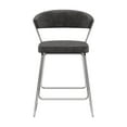 thumbnail image 3 of Hillsdale Furniture Hanley Metal Counter Height Stool, Chrome with Black Faux Leather, 3 of 10