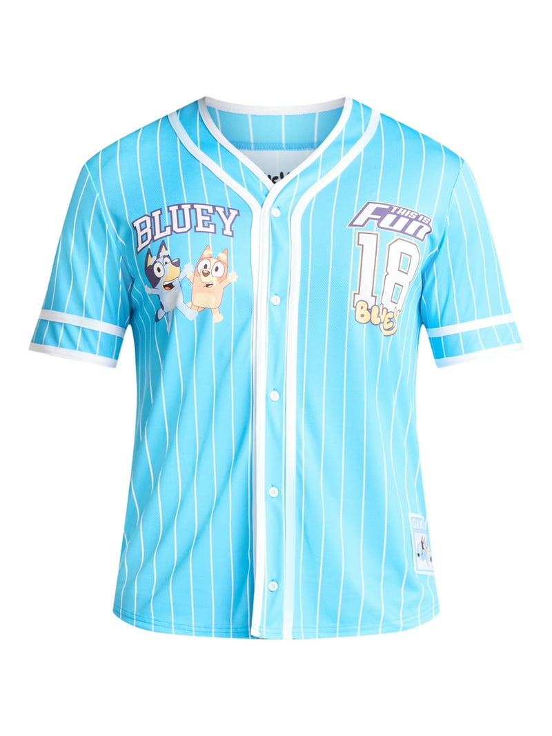 Bluey Men's and Big Men's Baseball Jersey, Sizes XS-3XL