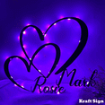 thumbnail image 2 of Craftnamesign Couple Heart Metal Sign, Custom Name Sign,Valentine Day Gift, Couple Gifts, 2 of 4