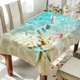 thumbnail image 4 of SKYSONIC Starfish Seashell Summer Beach Tablecloth Durable Rectangle Tablecloths Waterproof Square Table Cloth Stain Resistant Table Cover for Outdoor Picnic Restaurant Home Decoration 60 x 60 Inch, 4 of 7