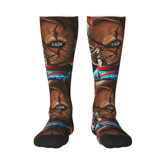 Saiise Chucky Aw Funny Socks Men Women Boys Kids Adults Novelty Graphic Crew Tube Socks Crazy Design Casual Dress Socks for Sports,Running,Travel