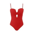 thumbnail image 5 of MSJUHEG Shapewear Swimsuits for Women,Ribbed One Piece Swimsuits for Women,High Waist Bathing Suit,High Cut Swimsuit,Monokini Swimsuits for Women,Cross Back,Hollow Monokini Swimwear Red XL, 5 of 6