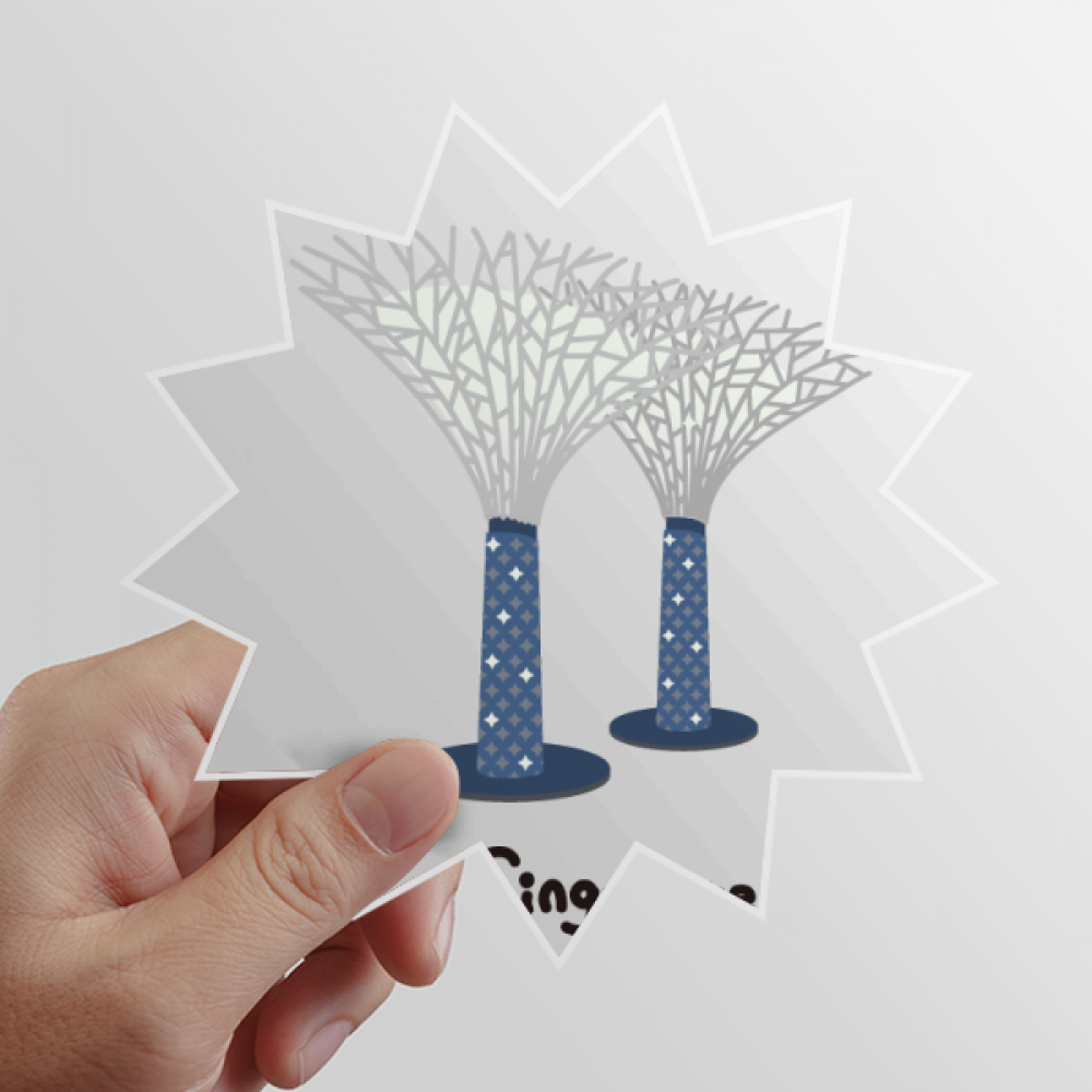 Singapore Gardens By the Bay Sun Vinyl Sticker Luggage Graffiti Flower