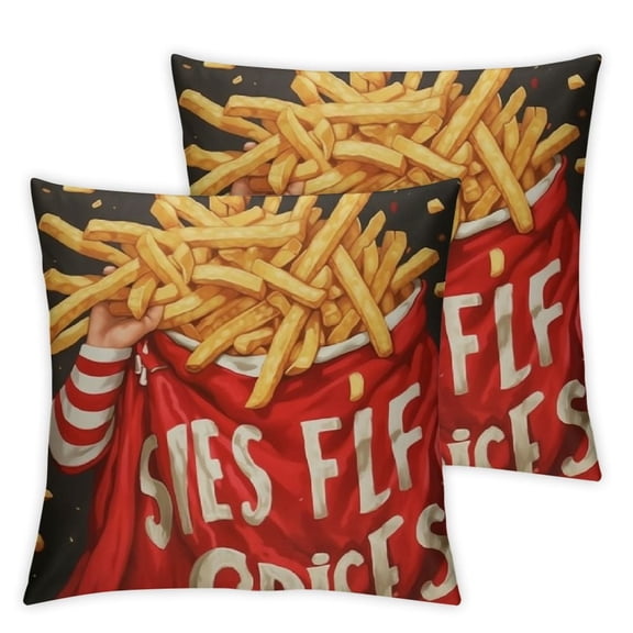 French Fries Throw Blanket - Soft, Fuzzy & Warm  Small Blanket for Couch, Sofa - Black Cute Throw Gift for Girls, Women