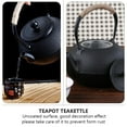 thumbnail image 4 of 1pc Uncoated Cast Iron Teapot Handmade Teapot Antique Tea Kettle with Infuser, 4 of 8