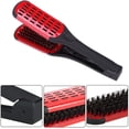 thumbnail image 5 of Alisadores de pelo, cepillo alisador de pelo 2 en 1, peine, placa de doble cara, cerdas, cepillo de pelo, abrazadera, fibras naturales, peinado ER, 5 of 5