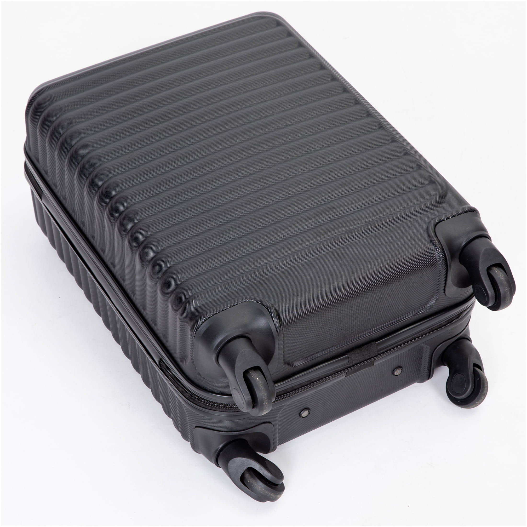 JERFIT 20-Inch Carry On Luggage Hard Shell Spinner Suitcase - Lightweight ABS Cabin Bag with 360° Wheels & TSA Lock for Air Travel, Black