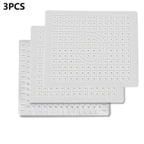 Kitchen Sink Mat, 12" x 10" Dish Drying Mat, Sink Protector Mats for Bottom of Kitchen Sink, Fast Draining Sink Mats Grid, 3 Pack White