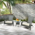 thumbnail image 3 of Patiojoy 3-Piece Wicker Adirondack Set Ergonomic Oversized Rattan Chairs w/ Coffee Table Comfy Seat Cushions, 3 of 9