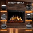 Fireplace Timer KISSAIR 37 Inch Electric Fireplace Insert, Three 3D Color, Timer&Remot ...