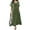 Dark Green, variant on ZANZEA Women Fashion V-Neck Short Sleeve Solid Sundress Casual Party Summer Holiday Midi Dress