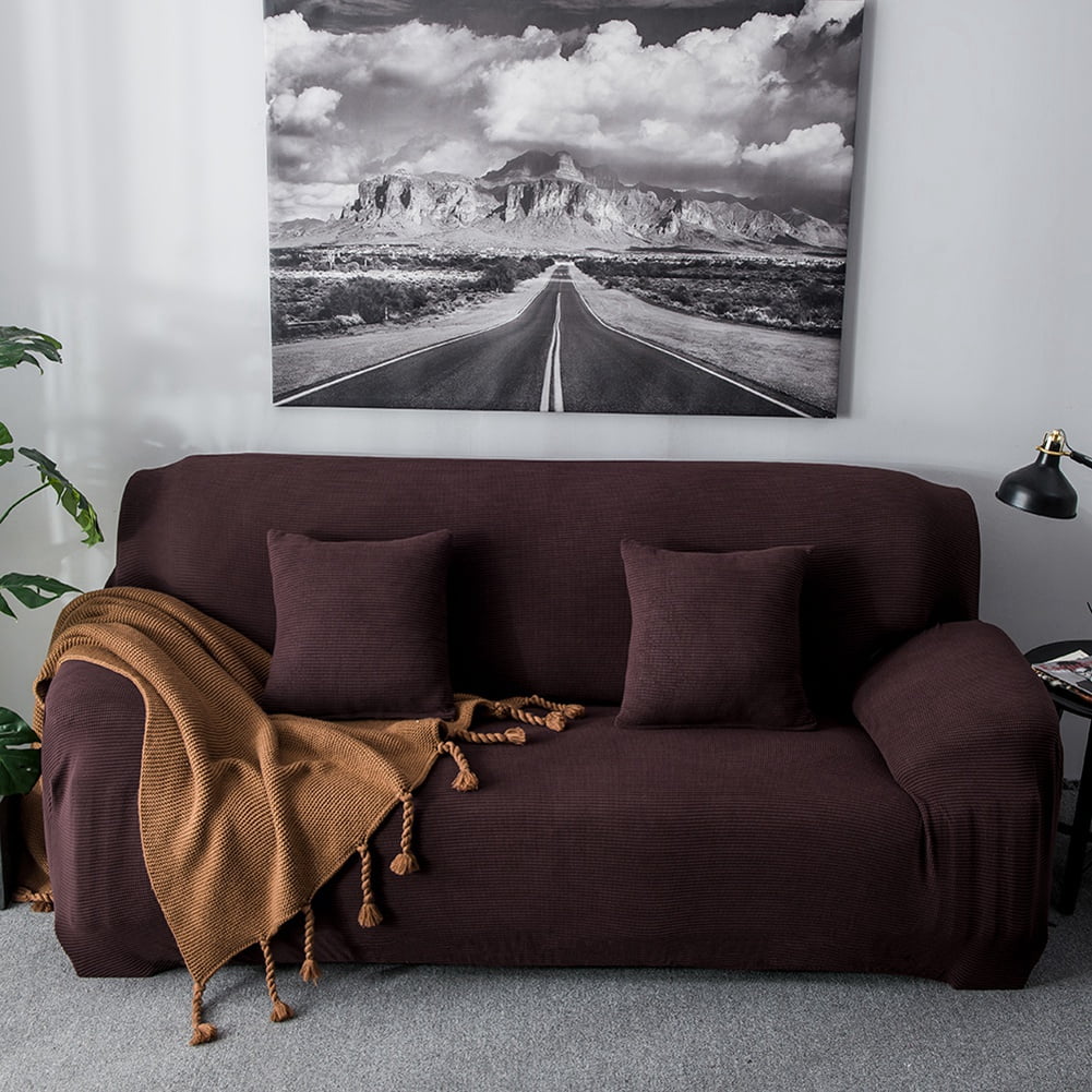 Sofa Cover Thicken Elastic Couch Slipcover Antiskid Settee Protector Pure Colour