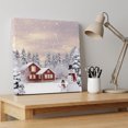 thumbnail image 4 of Ships Next Day Canvas Wall Art 8"x8", Christmas Wood Framed Canvas Print Painting, Snowflake Snowman Xmas Tree Farmhouse Ready to Hang Small Picture Wall Decor for Home Bathroom Nursery Kitchen, 4 of 9