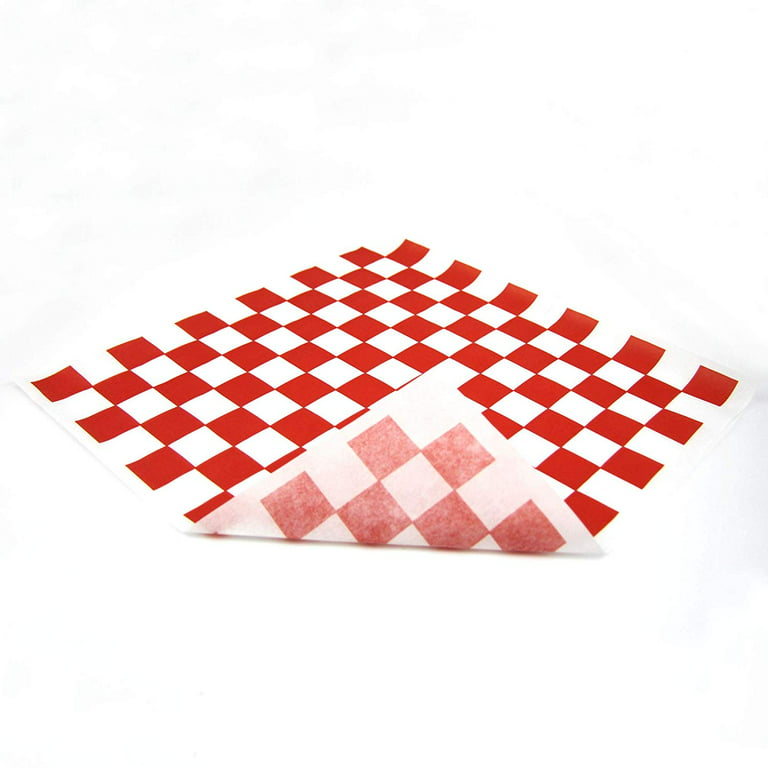 Deli Paper Sheets Sandwich Wrap Paper - 12x12 Food Wrapping Grease Resistant Checkered Liner Papers, Perfect for Restaurants, Barbecues, Picnics, par