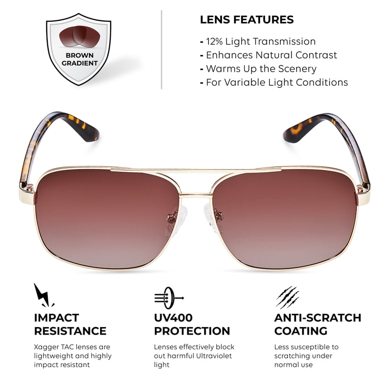 Xagger Polarized Square Aviator Sunglasses for Men Classic  display picture 1