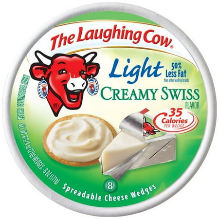 The Laughing Cow Light Swiss Spreadable Cheese Wedges, 8 ct - Walmart.com