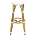 thumbnail image 2 of SAFAVIEH Kelsey Outdoor Patio Rattan Bar Stool, White, 2 of 10
