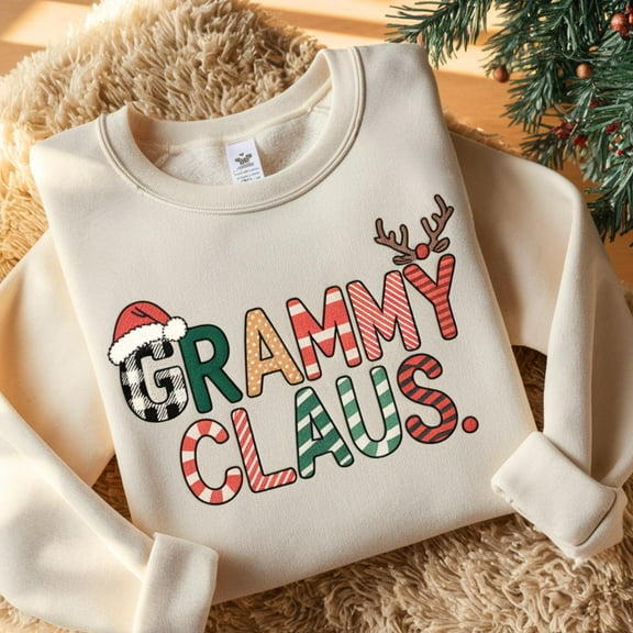 Grammy Claus Embroidered Sweatshirt,Grammy Christmas Shirt,Grammy Claus Shirt,Grandma Christmas Shirt,Grandma Christmas Gift,Crewneck Shirts