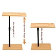 thumbnail image 3 of Bamboo Couch Tray Table Height Adjustable C-Shaped End Table with Slots 2 Tier Sofa Side Table for Living Room & Bedroom, 3 of 8
