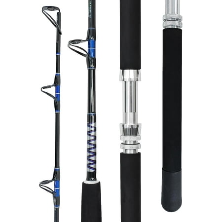 BLUEWING 6'0" Bluewater Trolling Fishing Rod 1pc Fiberglass Trolling Fishing Rod with Stainless Steel Guides Moderate Fast Action 30-50lbs