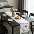 thumbnail image 4 of Purple Flower Table Runner 13x120 Inch Watercolor Butterfly Wildflower Plant Table Runner Non-Slip Dresser Scarves for Holiday Decorations, Party, Dinner and Gatherings, 1 Pack, 4 of 8