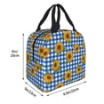 thumbnail image 4 of Kdxio Sunflowers Print Insulated Lunch Bag,Reusable Tote Lunch Box for Women Men,Leakproof Cooler Lunch Bags for Work Office Travel Picnic, 4 of 6