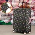 thumbnail image 4 of Black Cartoon Unicorn Plant Pattern Luggage Cover Fashion Suitcase Cover Baggage Covers Fit 25-28 Inch Luggage (Go Travel), 4 of 5