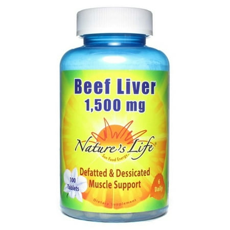 Nature's Life Beef Liver -- 1500 mg - 100 Tablets