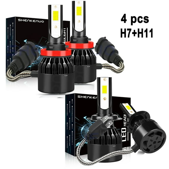 For 2013-2018 Chevrolet Traverse LED Headlight Bulbs H7 H11 High/Low Beam 6000K White 4pcs