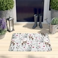 thumbnail image 2 of Bull Terriers and Hearts Flannel Non Slip Door Rugs,Washable Door Mats Indoor,Decorative Door Mats,Dirt-Resistant and Absorbent Doormat for Entrance,Bedroom,Kitchen,Bathroom,23.5x16in(60x40cm), 2 of 5