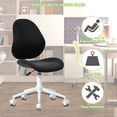 thumbnail image 3 of Geniqua Black Office Chair Ergonomic Computer Task Desk Fabric Mid Back Foam Seat Swivel Casters, 3 of 8
