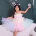 thumbnail image 2 of Elegant Princess Dress Girls Sleeveless Tulle Flower Girl Dress with Bowknot Party Gown for Weddings Birthday, 2 of 5